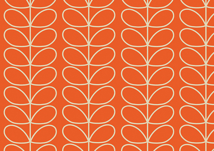 Orla Kiely Linear Stem, Persimmon - Roman Blind - Image 7
